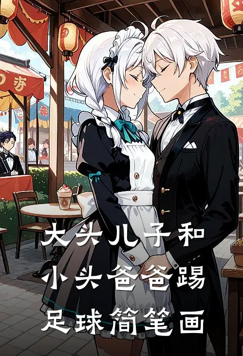 大头儿子和小头爸爸踢足球简笔画